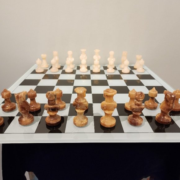 Vintage Stone Chess Set - Picture 3 of 16
